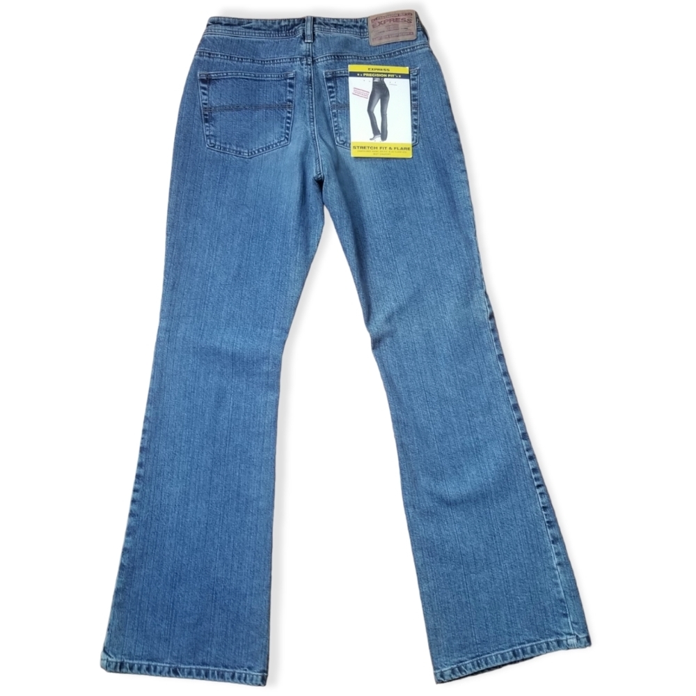 Vintage 90s Y2K Express Flared Jeans 7/8 waist 29